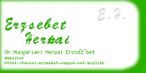 erzsebet herpai business card